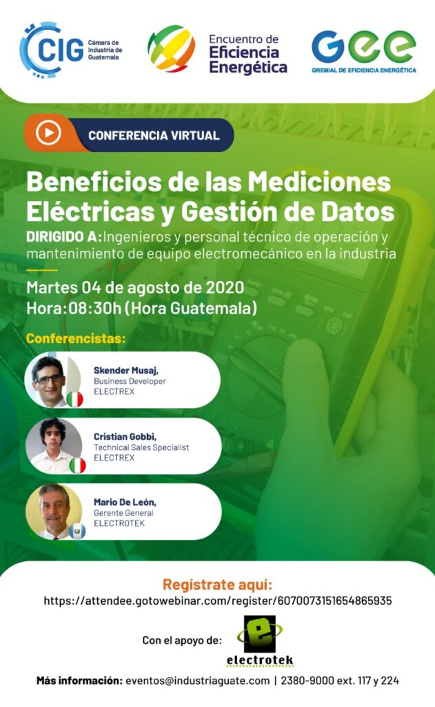 WEBINAR: BENEFICIOS DE LAS MEDICIONES ELECTRICAS Y GESTIÓN DE DATOS